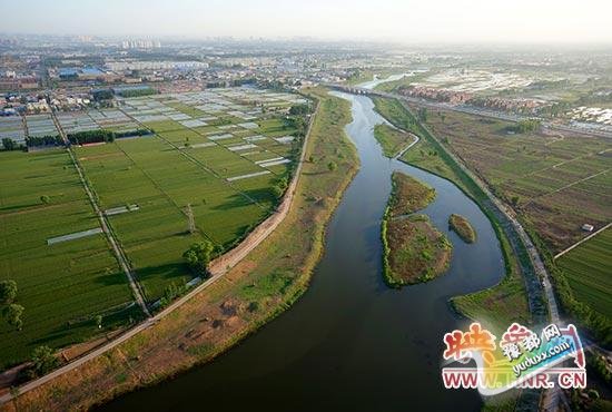 通濟(jì)渠鄭州段航拍圖(王羿攝)